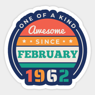 Retro Awesome Since February 1982 Birthday Vintage Bday 1982 Sticker